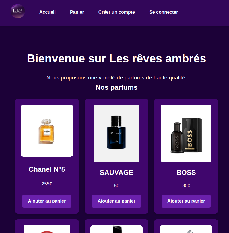 Site E-Commerce de Parfums
