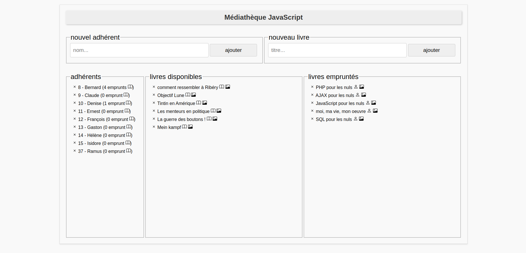 Projet Médiathèque